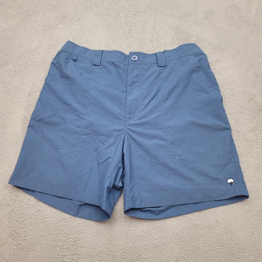 SSCO Southern Shirt Company Shorts Mens XL Blue Nylon Elastic Waist Hiking